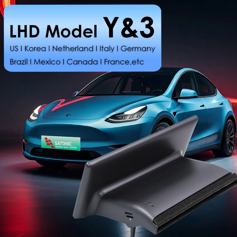 SATONIC 8,9'' Smart-Dashboard-Bildschirm für Tesla Y 3 Highlan Neues Modell Y Juniper Unterstützt Carplay Android Auto Navigation ST89MAX