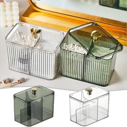 Transparent Acrylic Cotton Swab Storage Box Desktop Dust-Proof Makeup Removal Cotton Lipstick Cosmetics Storage Organization