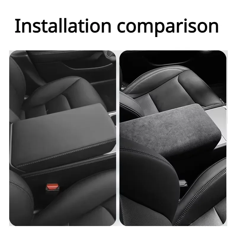 

Armrest Box Cover for Tesla Model 3+ Alcantara Suede Central Control Armrest Panel Cover New Model Y Juniper 2025 Accessories