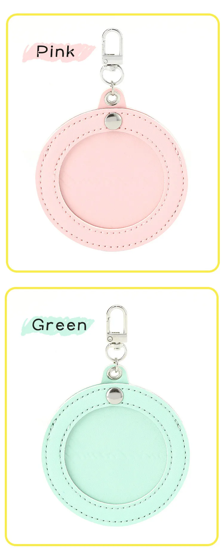 ITA Taschen-Dekorationsabzeichen Taschenzubehör 58mm Leder Transparentes Fenster Runder Abzeichenhalter Fan-Artikel Wasserdichtes Abzeichenetui – Detail 5