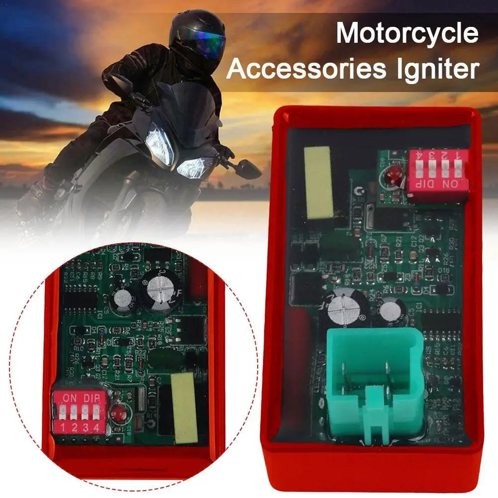 Programmable CDI For Motorcycle Lgnition 4 Pin DC CDI Racing Box DIP Switch For ACTIVE WAVE 110 TC100 ATV 150 Dirt Bike Go Kart