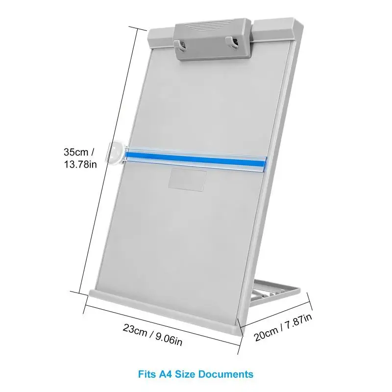 A4 Reading Holder Desktop Document Holder With Adjustable Clip Document Reading Stand For Office/School/Home
