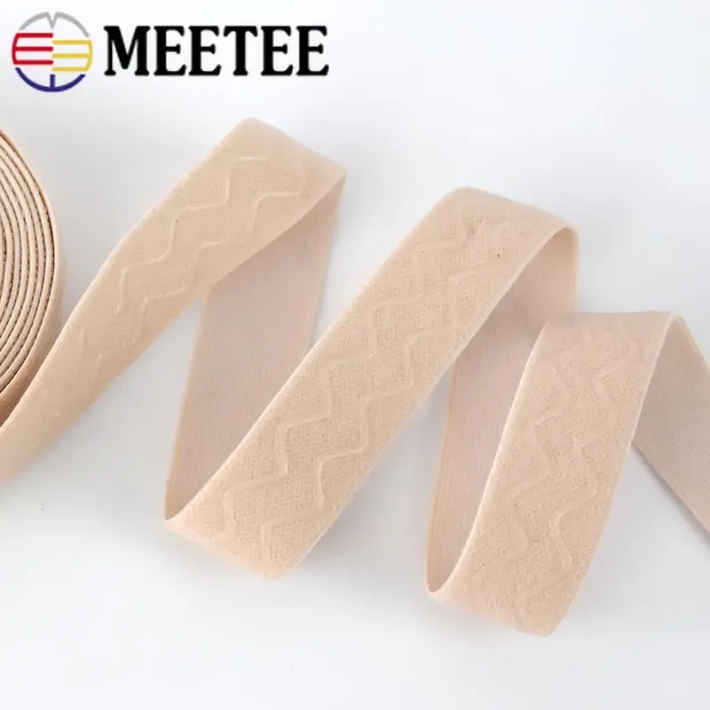 1/2/3/5M 25/30mm Sewing Elastic Band Non-slip Silicone Rubber Ribbon for Clothes Dress Bra Straps Webbing DIY Belt Accessories