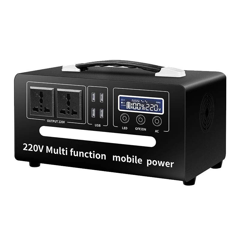 High Capacity Rechargeable 500WH Power Bank Station Solar 300W 500W 600W Power Station Generation