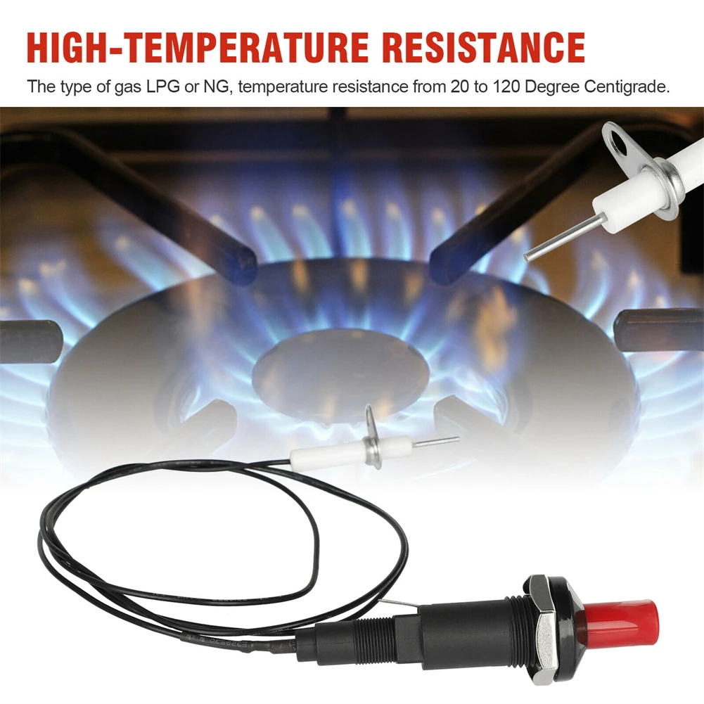 Piezo Spark Ignition Push Button Igniter High Temperature Resistance Easy To Install Gas Grill Kit With Cable