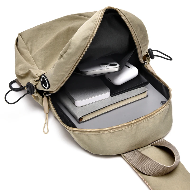 حقيبة ظهر صغيرة متعددة الأغراض للرياضات الخارجية والترفيه والمشي لمسافات طويلة والسفر، وحقيبة صدر للجنسين، وكتف سفر قابل للتحويل