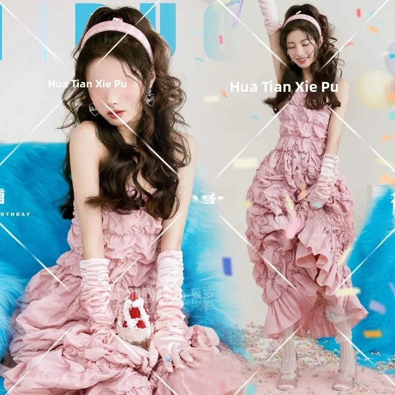 

Retro Girl Art Photo Studio Photography Costume Personal Style Magazine Style Birthday Theme Photography Dress for Women