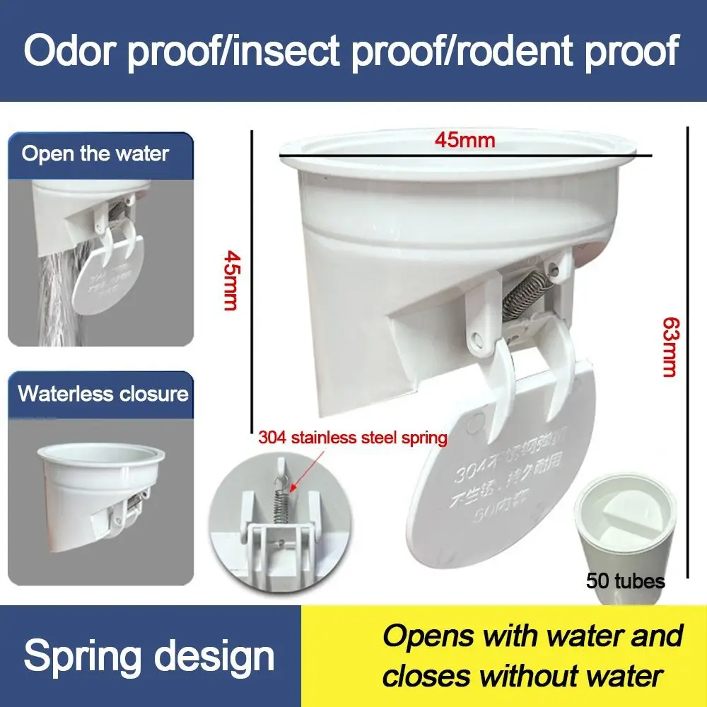 Anti-leak Toilet Flange Ring Automatic Closing Odor-resistant Drain Pipe Cover Floor Outlet Replacement Closestool Sealing Bowl