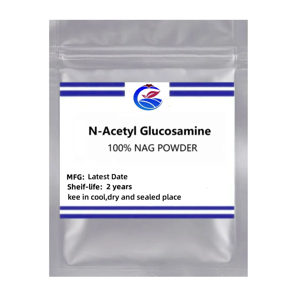 100% N-Acetyl Glucosamine Powder NAG for Skin Whitening Moisturizing Cosmetics Raw Material, Anti Aging, 50g-1000g Free Shipping