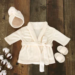 Newborn Bathrobe Pajamas Photography Clothing Set Male and Female Baby Full Moon Take Photos Accessories Props Souvenirs Gift