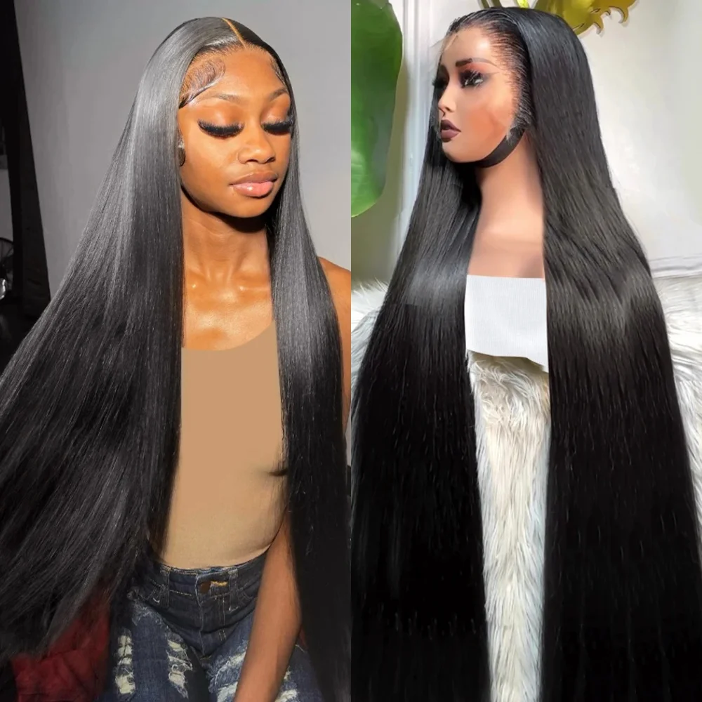 13x6 Hd Straight Lace Front Wigs For Women 36 38 Inch Brazilian 13x4 Transparent Lace Frontal Straight Human Hair Wigs On Sale