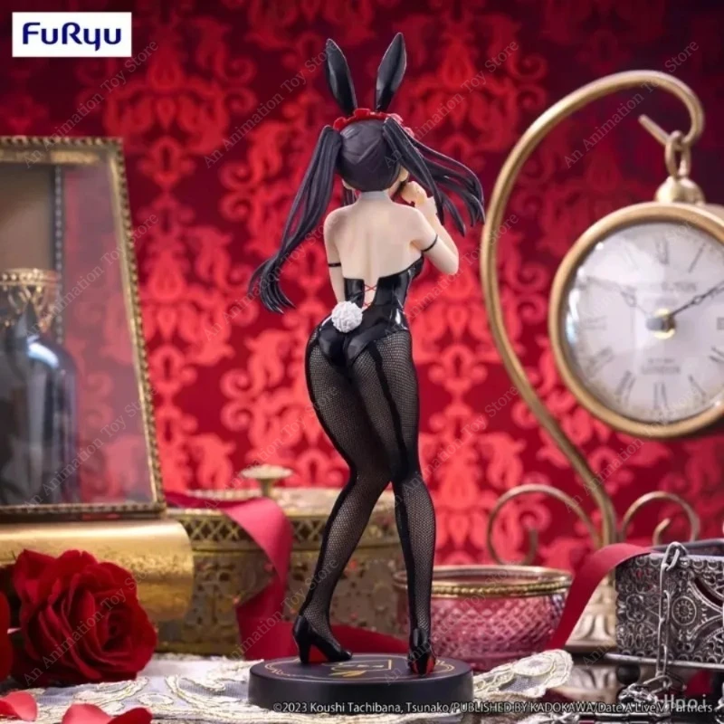 In Stock 100% Original FuRyu BiCute Bunnies Date A Live Kurumi Tokisaki Bunny Girl Anime Figure Collectible Desktop Decor Gift - view 5