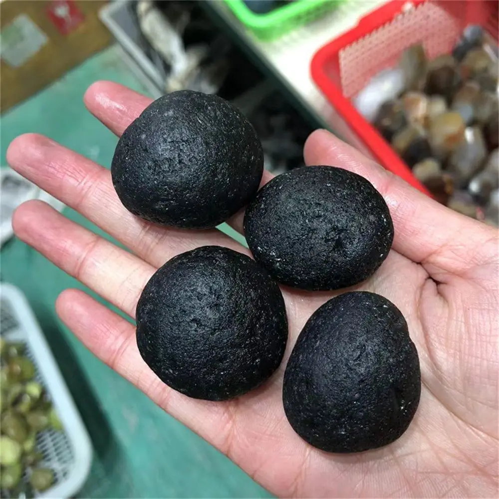 Natural Stone Meteorite Black Tektite Specimen Cosmic Power Energy Mineral Rock Crystal Lucky Health Collect Souvenir