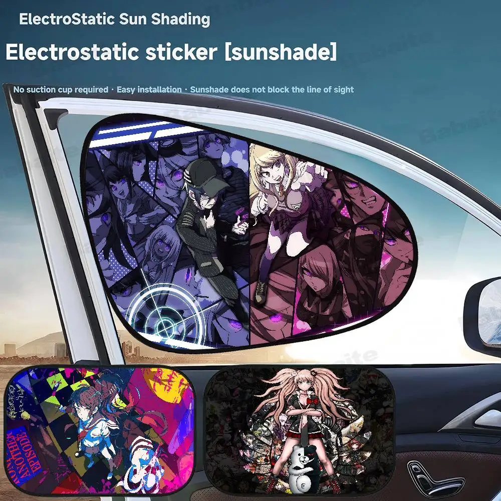 الكلاسيكية أنيمي Danganronpa نافذة السيارة الجانبية ظلال الشمس 1 حزمة الشمس وهج الأشعة فوق البنفسجية حماية للطفل الطفل نافذة جانبية الشمس الظل