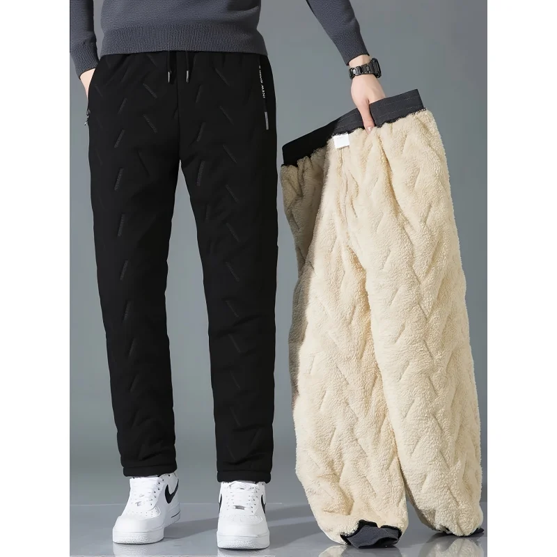 

Man Pants Men's Plus Velvet Thermal Sweatpants Running and Outdoor Warm Windproof Sportspants Funny Clothes Gift