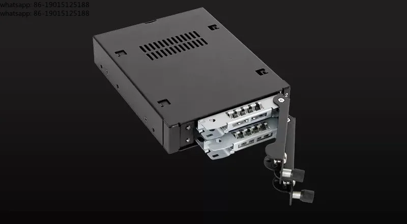 2-bay floppy drive enclosure 2.5-inch SATA SAS SSD hot-swappable hard drive extraction box full metal double-lock MB492SKL-B