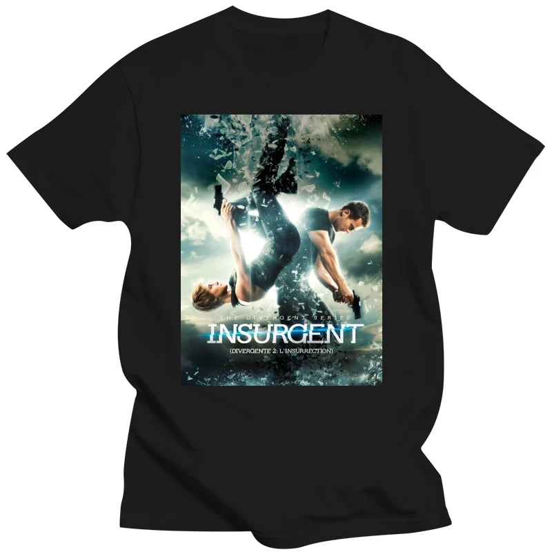 Insurgent The Divergent Series Mens T-Shirt - Double Gun Shoot Shattering Image  Cool Casual pride t shirt men Unisex Fashion