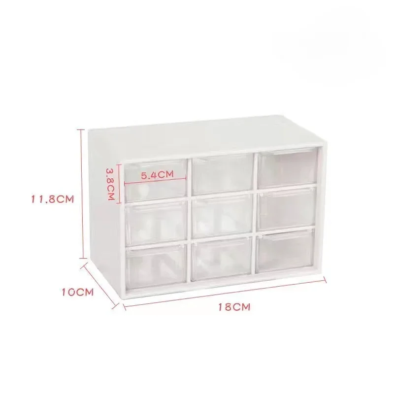 Jewelry Storage Box Mini Debris Cabinets Lattice Portable Amall Drawer Sorting Grid Desktop Office Supplies Color Randomly 1pcs