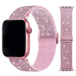 Scrunchie Strap for Apple watch Ultra 49mm band 45mm 44/40mm 41mm Adjustable Nylon solo Loop bracelet iWatch serie 4 5 se 6 7 8