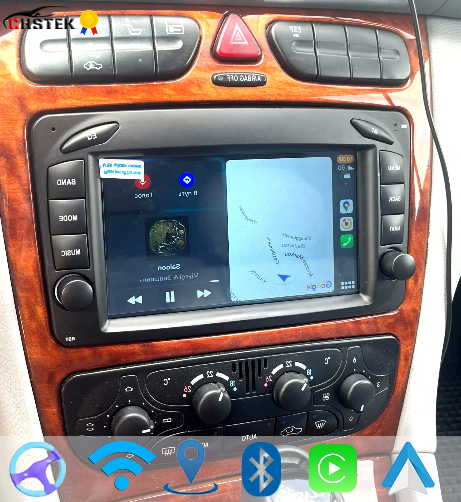 

CHSTEK Android 13 Car Radio For Mercedes Benz W203 W463 W209 W208 W168 CLK C G Class Viano Vito Carplay GPS WIFI 4G Player Audio