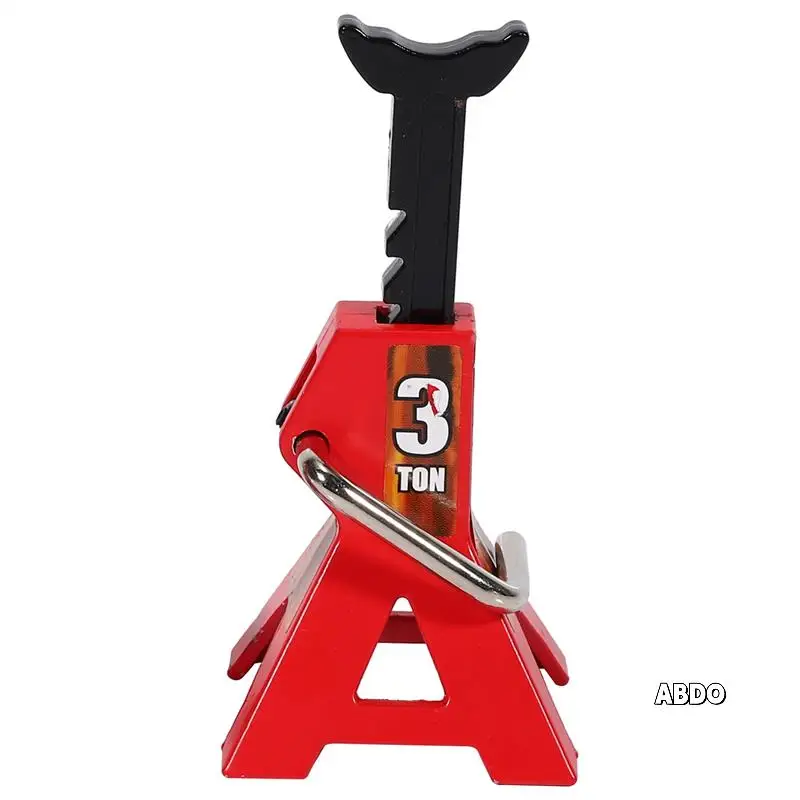Support de réparation en métal, simulation de cric de 3 tonnes, hauteur réglable, outil de scène pour 1/10 TRX4 D90 CC01 rouge (modèle de jouet), 6 pièces