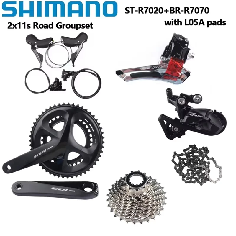 SHIMANO 105 R7025 2x11s R7000 Hydraulic Brake Group R7100 Crankset