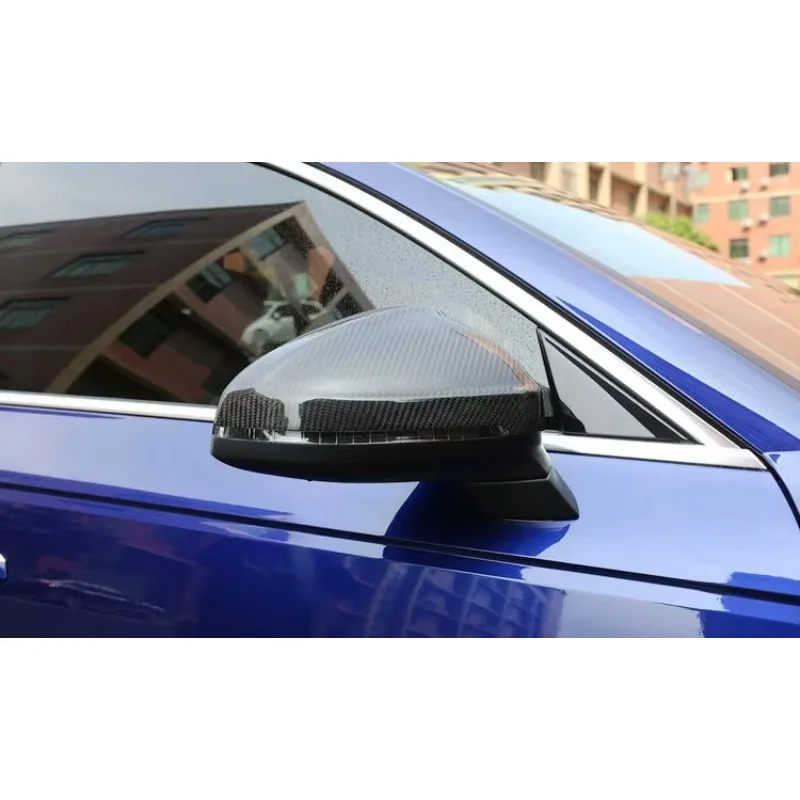 

2026 High Quality Car Mirror Cap Suitable for Audi A4 Rs4 S4 B9 A5 Rs5 Dry Carbon Fiber Replacement Rearview Mirror Cover