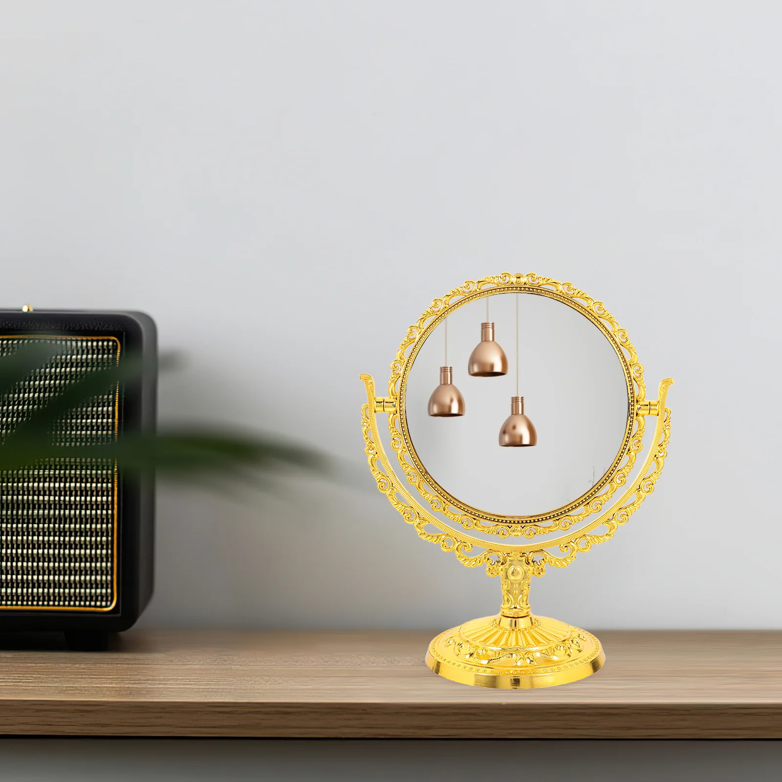 

Elegant Desktop Rotating Mirror for Makeup and Grooming Versatile Use in Bedroom Vanity Table Decor Mirrors for Desk