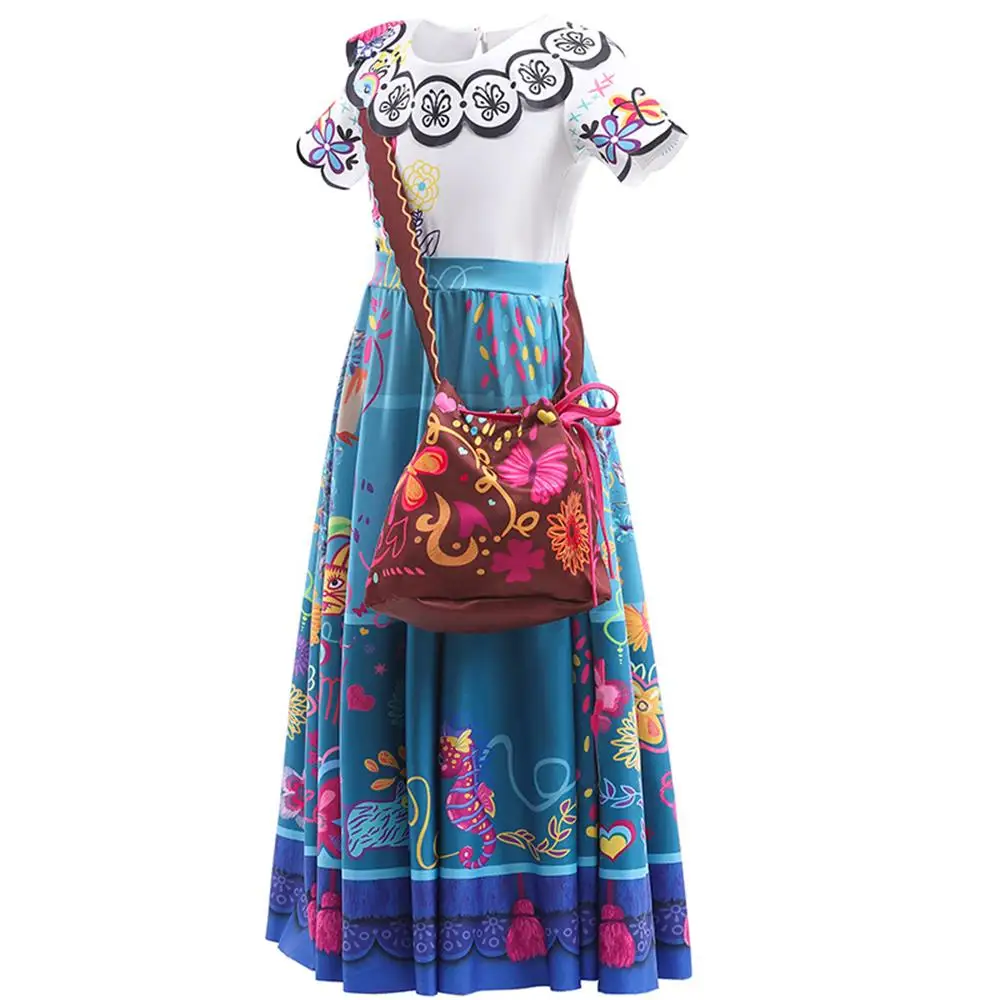 Girl Princess Dress Summer Casual Long  Dresses Cosplay Costumes Christmas Halloween Theme Party Clothes 3-10 Years Old