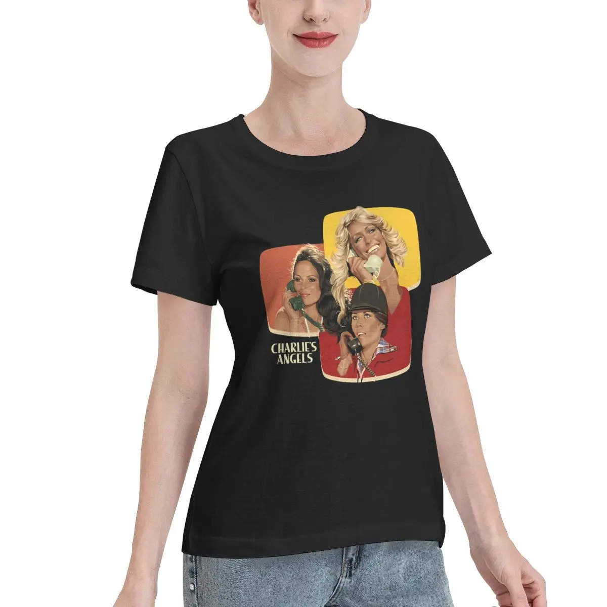 Plus Size Available Charlie S Angels Women's T-shirt Shopping Soft Skin Friendly Top