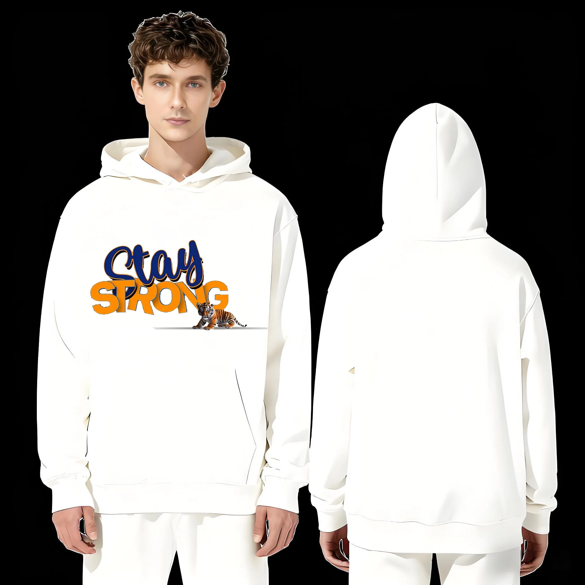 

Новейшая повседневная модная толстовка с капюшоном весом 330 г из 2025 года подходит как для мужчин и женщин с принтами букв граффити.