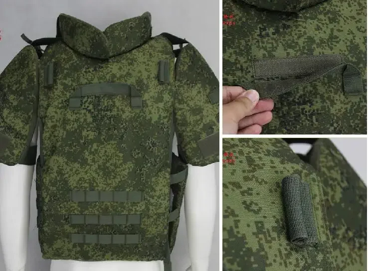 เสื้อกั๊กยุทธวิธีลายพรางรัสเซีย 6B45 Jungle Digital Green Outdoor Men Copy