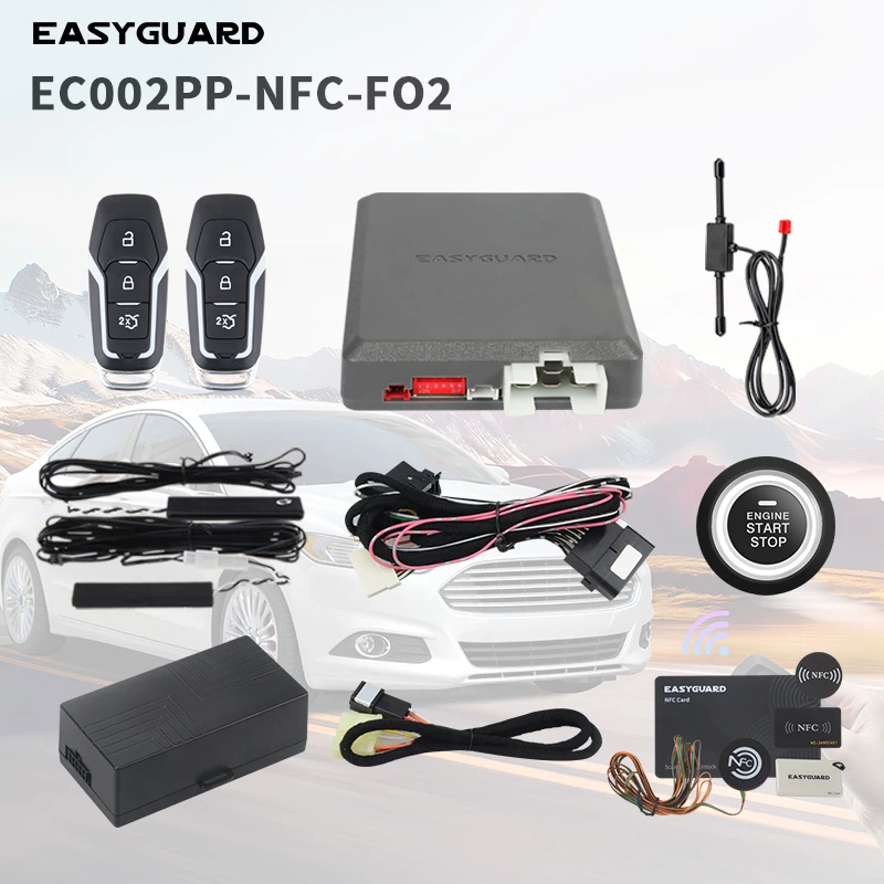 

EASYGUARD CAN BUS plug & play подходит для Ford Edge, F-150, Ranger Kuga, кнопка дистанционного запуска, пассивный вход без ключа
