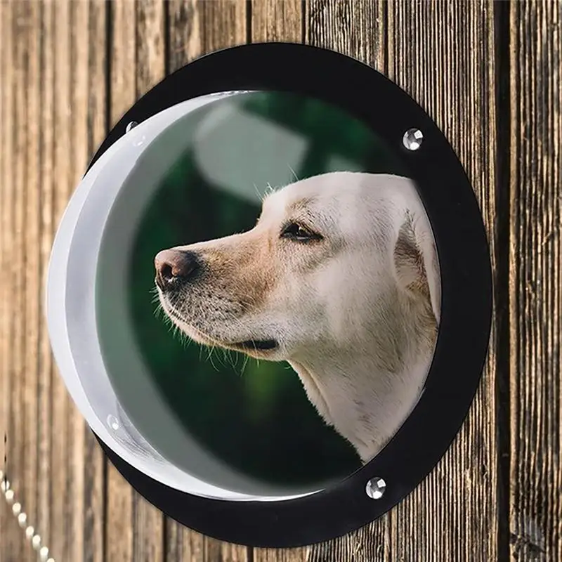 2024 New Dog Dome Window With 4 Screws Semi-circular Acrylic Sheet Glass Pet Bubble Window For Fence Dogs Pet Peek Look Out