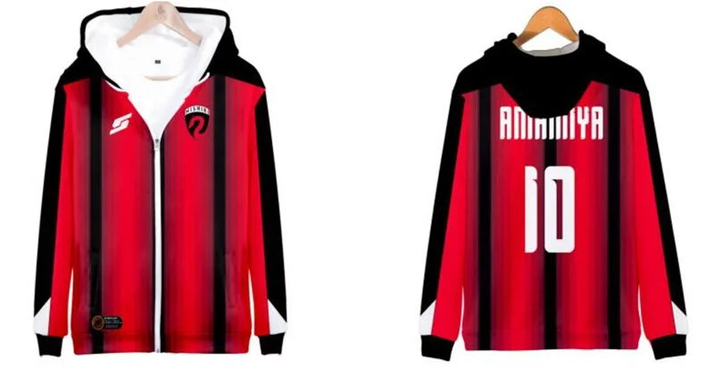 3D Print Anime Captain Tsubasa Ozora Tsubasa Kojiro Hyuga Costume Unisex Hoodie Zipper Hooded Jacket Soccer Jerseys Uniform