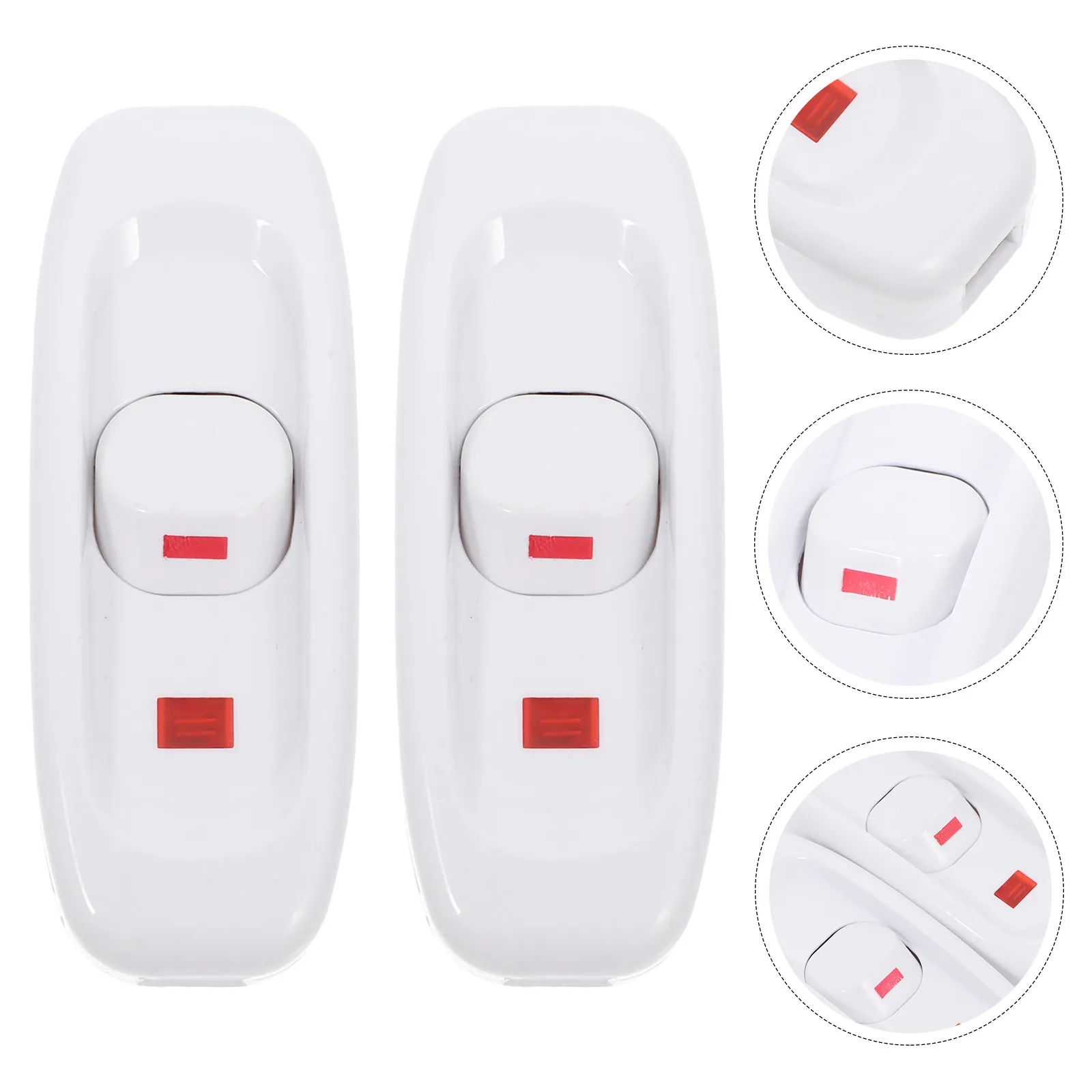 

2 шт. прочных пластиковых встраиваемых выключателя в винтажном стиле с индикаторной лампой, замена для домашнего использования