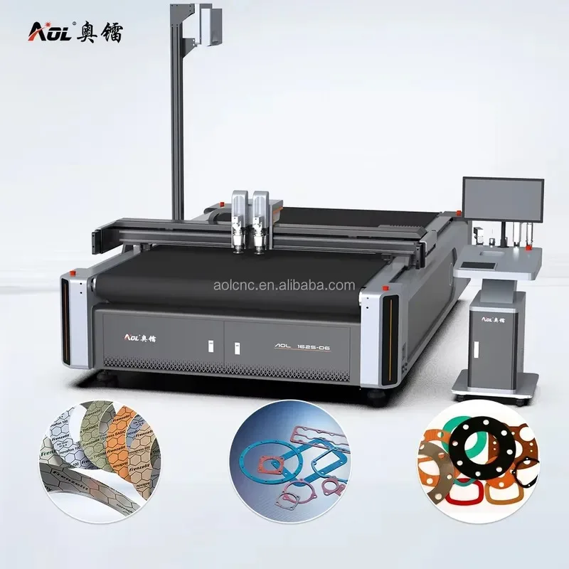AOL CNC Oscillating Knife Cutting Machine EVA Foam Board Rubber Mat Gasket Cutter with CCD