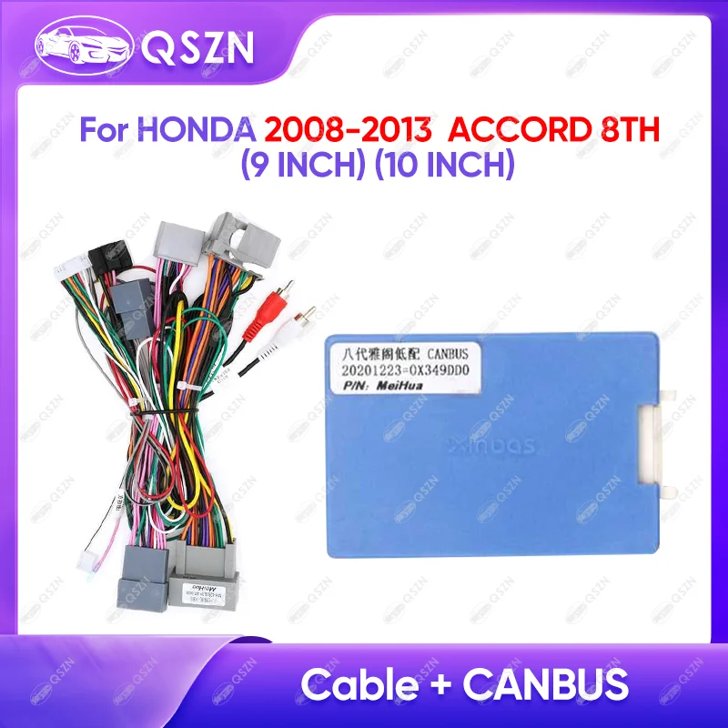 

Автомобильный радиоприемник Canbus Box XBS-HD-01 для Honda Accord 8th 2008-2013 с жгутом проводов, кабель питания, автомобильный радиоприемник Android