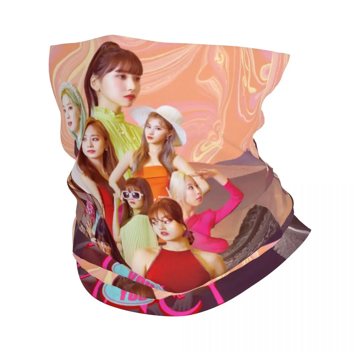 

Изготовленная на заказ Kpop Twices Beauty, зимняя повязка на голову, теплая повязка на голову для женщин и мужчин, лыжный шарф для бега, милая бандана для лица, гетры