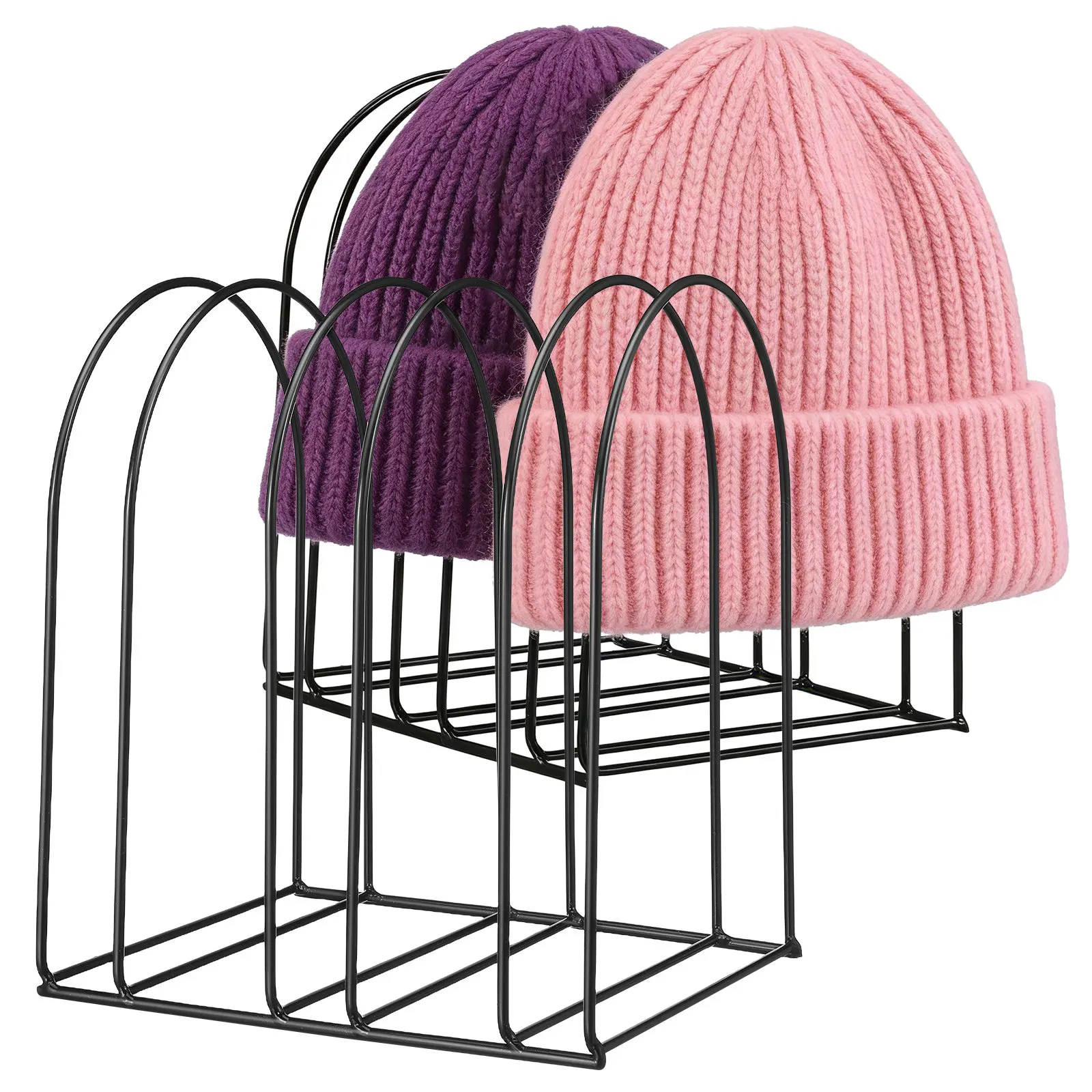 

Набор из 2 подставок для шляп: настольный держатель из железной проволоки для хранения шерстяных шляп и кепок, органайзер для дома и магазина