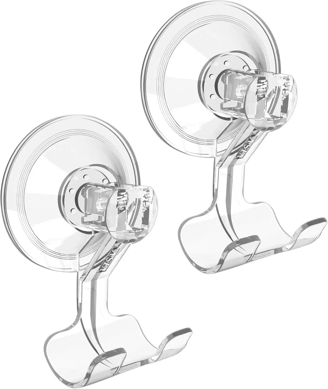 

Suction Cup Razor Holder, Shower Suction Razor Hooks for His and Hers, Removable and Reusable, Clear, 2 Pcs