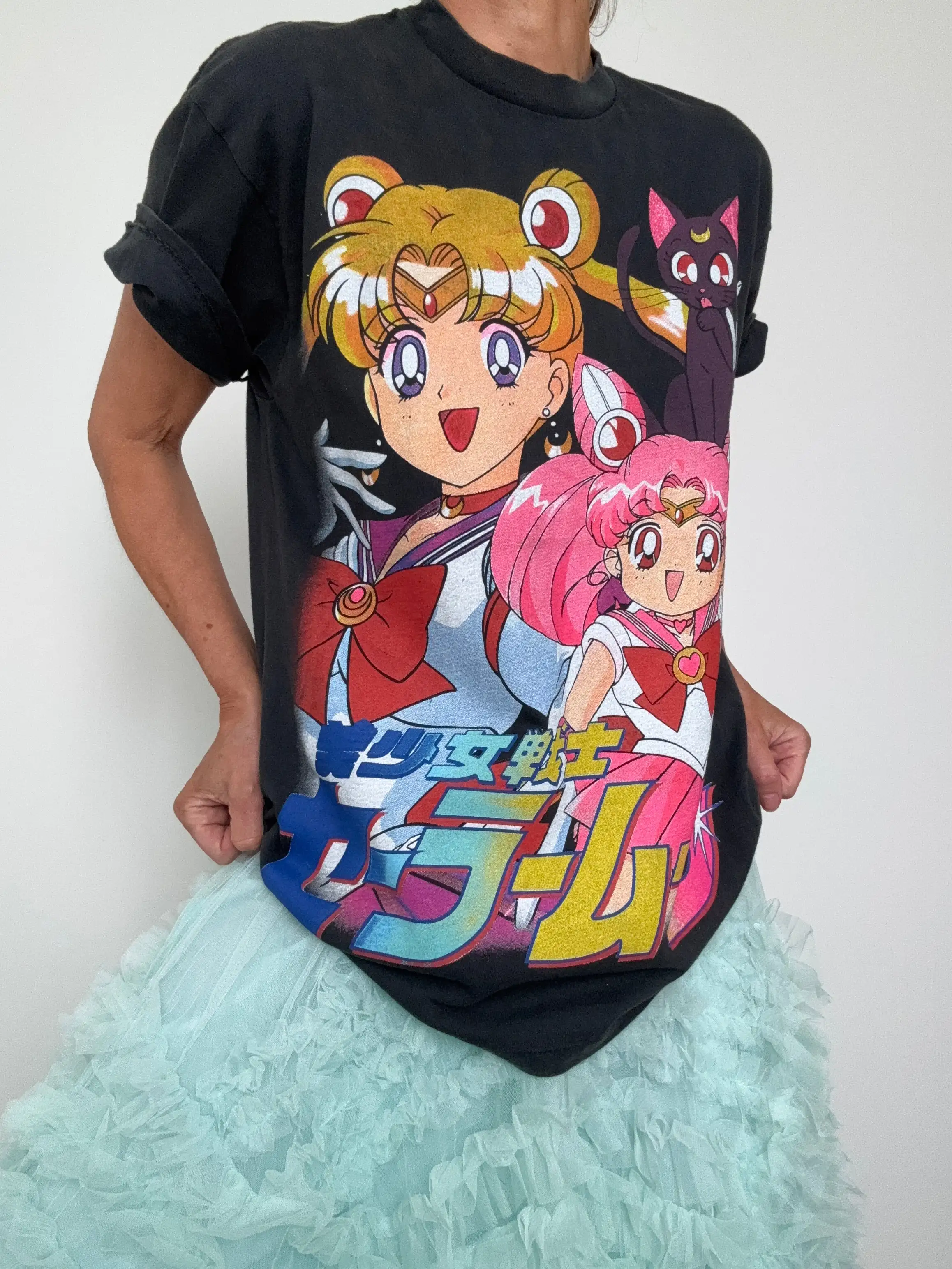 2026 Men and Women Anime Girl Warrior Cartoon Double Sided 3D Printed Short Sleeve Loose Quick Drying Breathable T-shirt