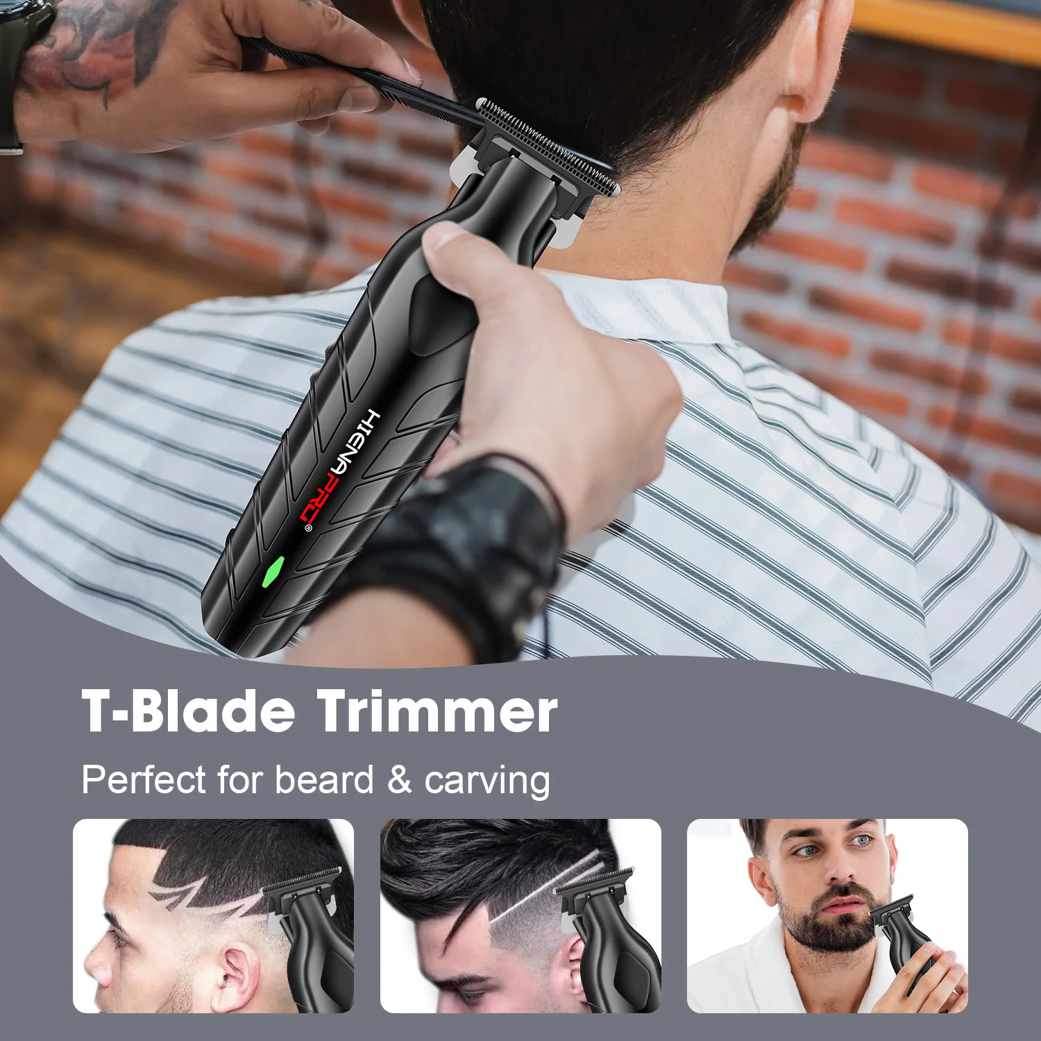 Cortadora de pelo eléctrica profesional para hombres, máquina de peluquero inalámbrica recargable de 600mAh, Afeitadora de pelo, Afeitadora eléctrica