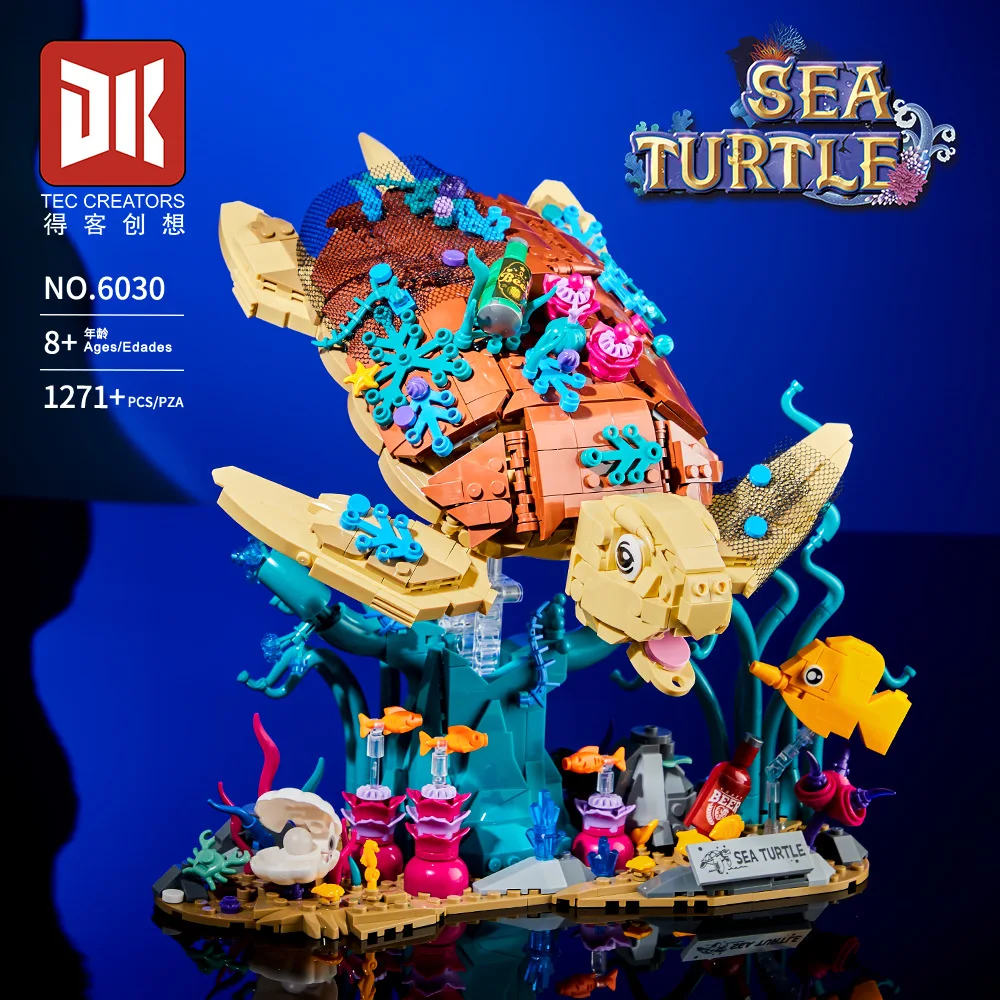 

Новый 6030 1271 шт. MOC Idea, морская жизнь, черепаха, строительные блоки, кирпичи, сборка моделей, игрушки для детей, подарочный набор на день рождения