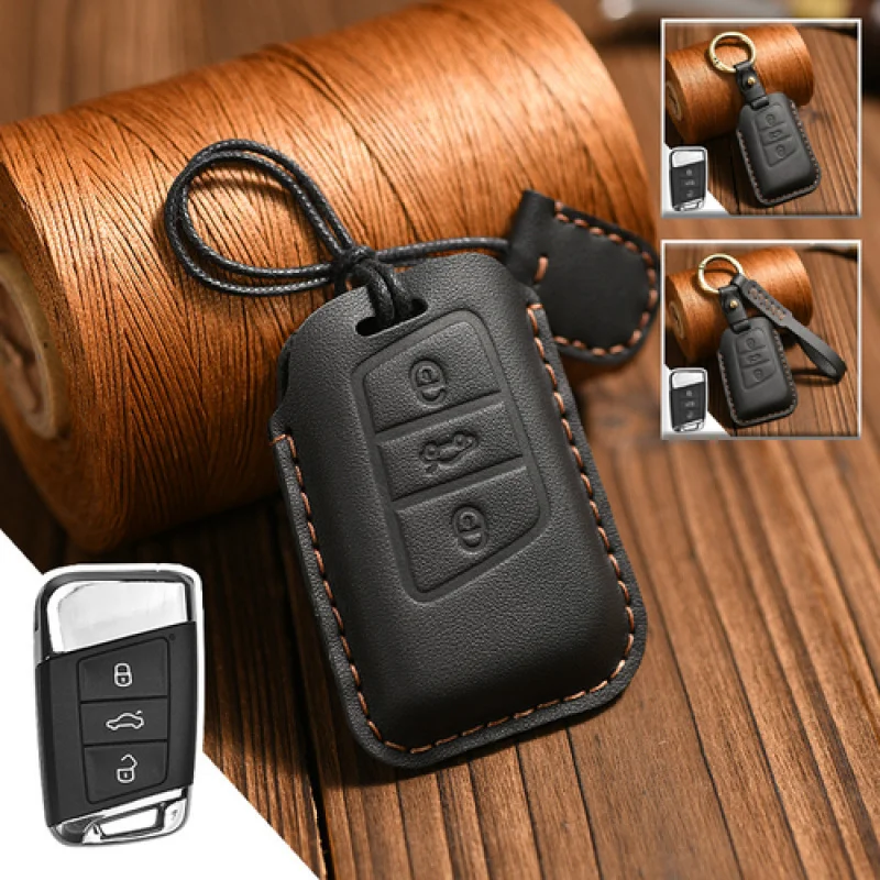 

Чехол для автомобильного брелока A + из натуральной кожи для VW Passat B8 Arteon Jetta Teramont