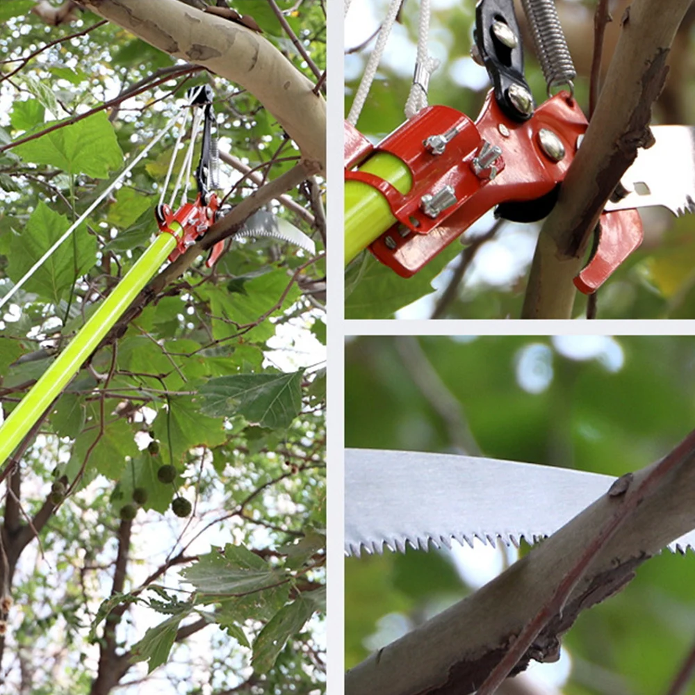 Verlängerungskubenschere für große Höhen, ausziehbarer Astsägenschneider für Obstbaum, Gartenschneider-Werkzeug mit Stange