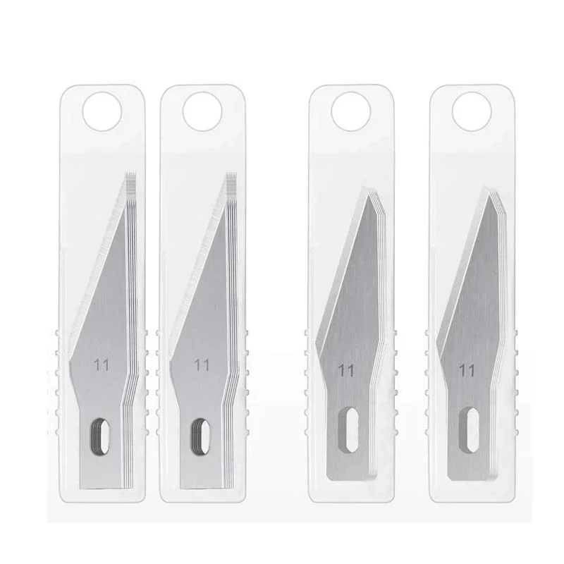 Engraving Non-Slip Metal Knife Kit + 40pcs #11 Blades Cutter Craft Knives for Mobile Phone PCB Repair Hand Tools