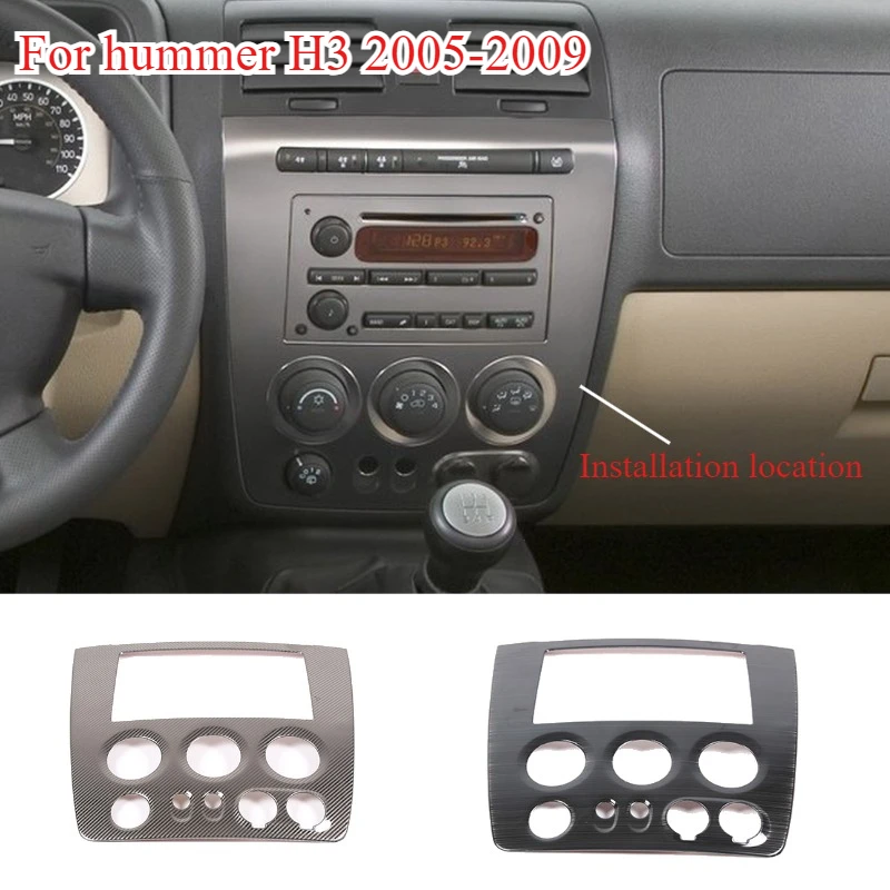 Fit For Hummer H3 2005-2009 Stainless steel Interior Center Console Panel Cover Trim Air Vent AC CD Panel Cover