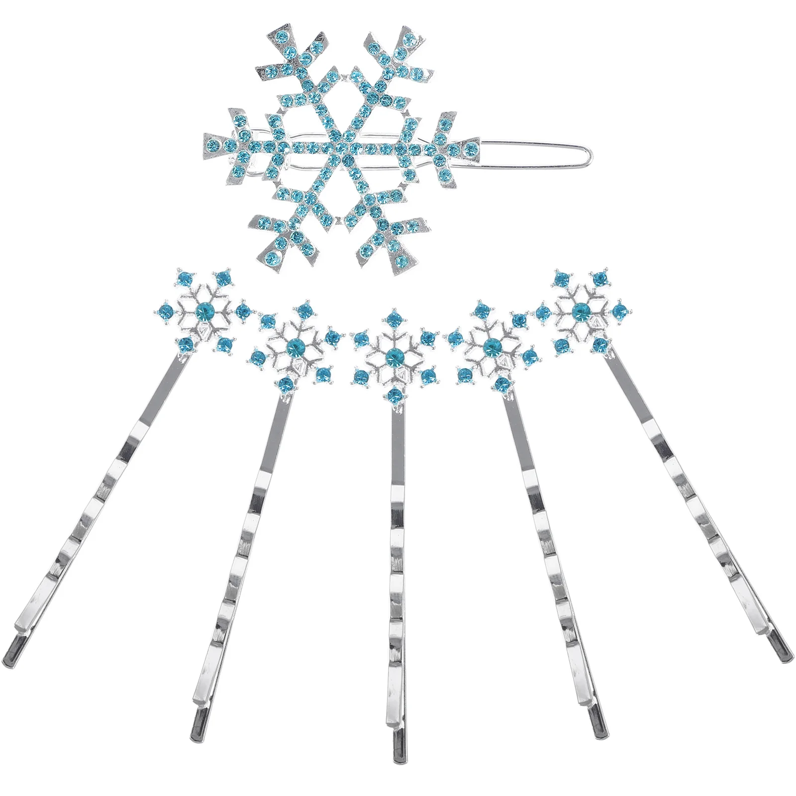 مجموعة مشابك شعر بشريط مختلط مكونة من 6 قطع من أحجار الراين المعدنية الملونة المتينة لتصفيف الشعر #4