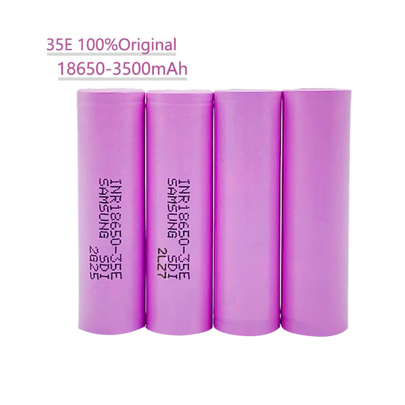 18650 Battery INR18650-35E 3500mAh 100% Genuine 3.7V 20A Rechargeable 18650 Lithium Battery for Flashlight Toys Power Tools